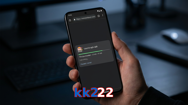 Main screen of Kk222 apk page for PK players